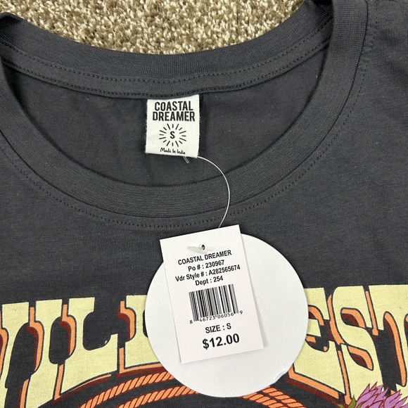 NWT Midi Tee Shirt Coastal Dreamer Wild West Rodeo Size S - Picture 6 of 7